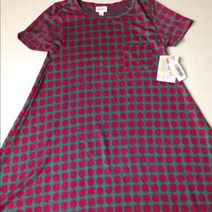 LuLa Roe NWT Carly Women Tunic Dress Short Sleeves